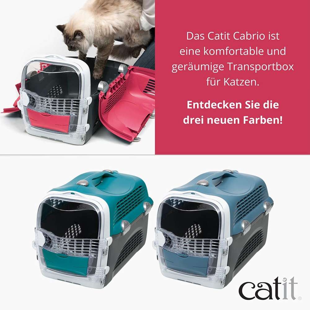 Das Catit Cabrio ist eine komfortable und geräumige Transportbox für Katzen.