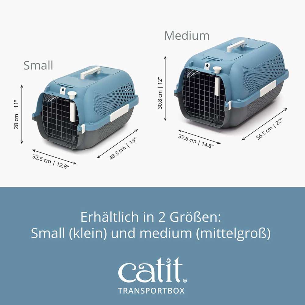 Erhältlich in zwei Größen. Abmessungen kleines Modell: Höhe: 28 cm, Breite: 32,6 cm. Tiefe: 48,3 cm. Abmessungen großes Modell: Höhe: 30,8 cm, Breite: 37,6 cm, Tiefe: 56,5 cm.