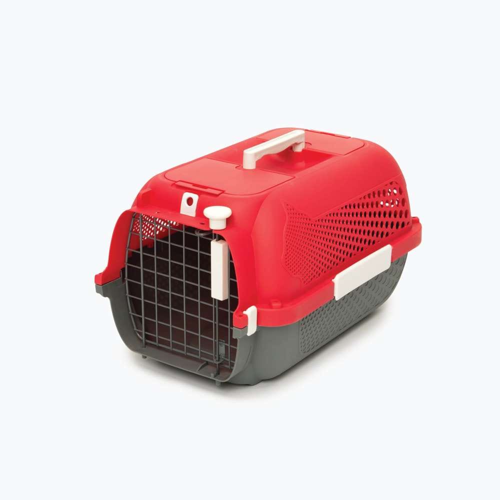 Kleine, rote Catit Transportbox für Katzen