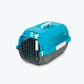 Kleine, türkisfarbene Catit Transportbox für Katzen