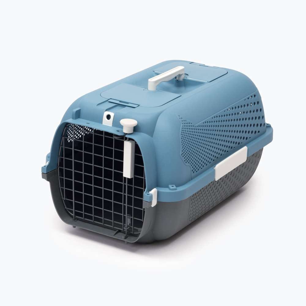 Mittlere, blaue Catit Transportbox für Katzen