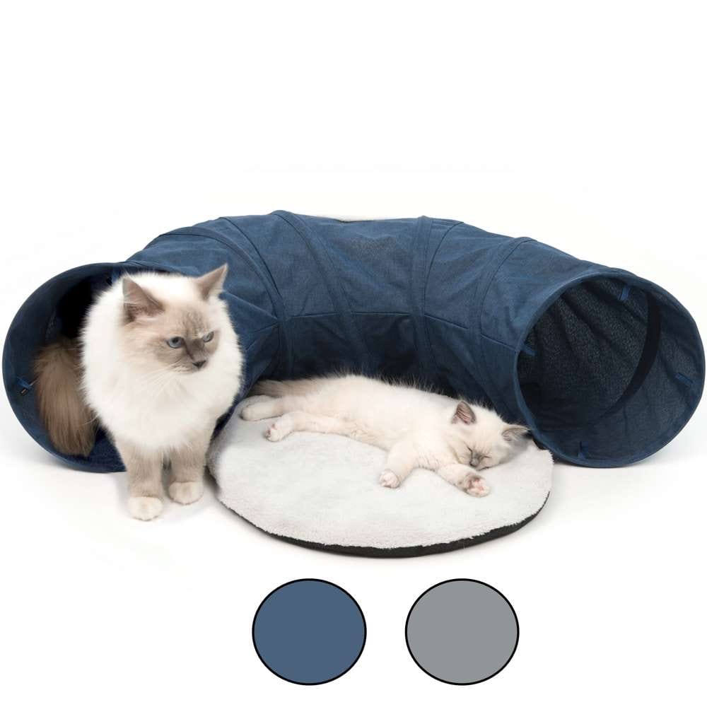 Zwei Katzen mit dem "Catit Vesper Tunnel".