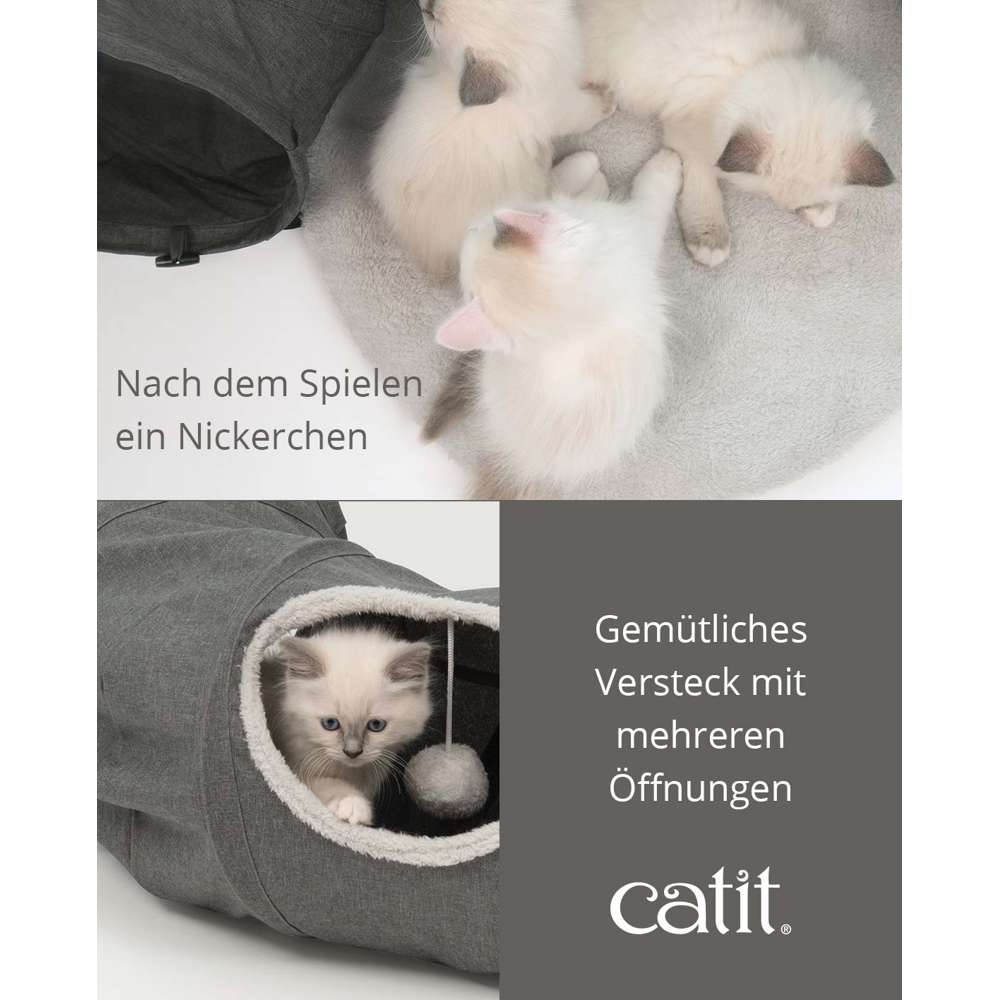 Nach dem Spielen ein Nickerchen. Gemütliches Versteck mit mehreren Öffnungen.