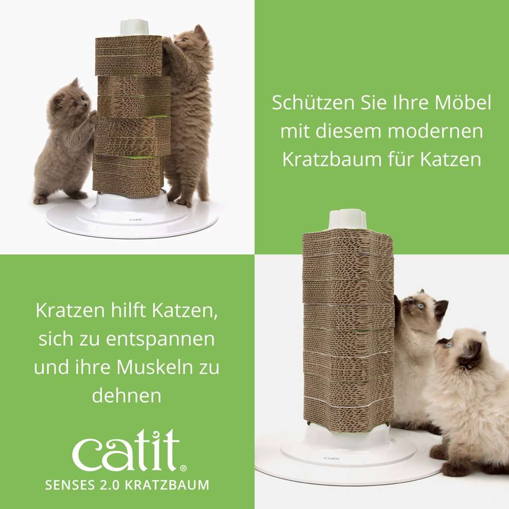Schütze deine Möbel mit diesem modernen Kratzbrett für Katzen. Kratzen hilft Katzen, sich zu entspannen und ihre Muskeln zu dehnen.