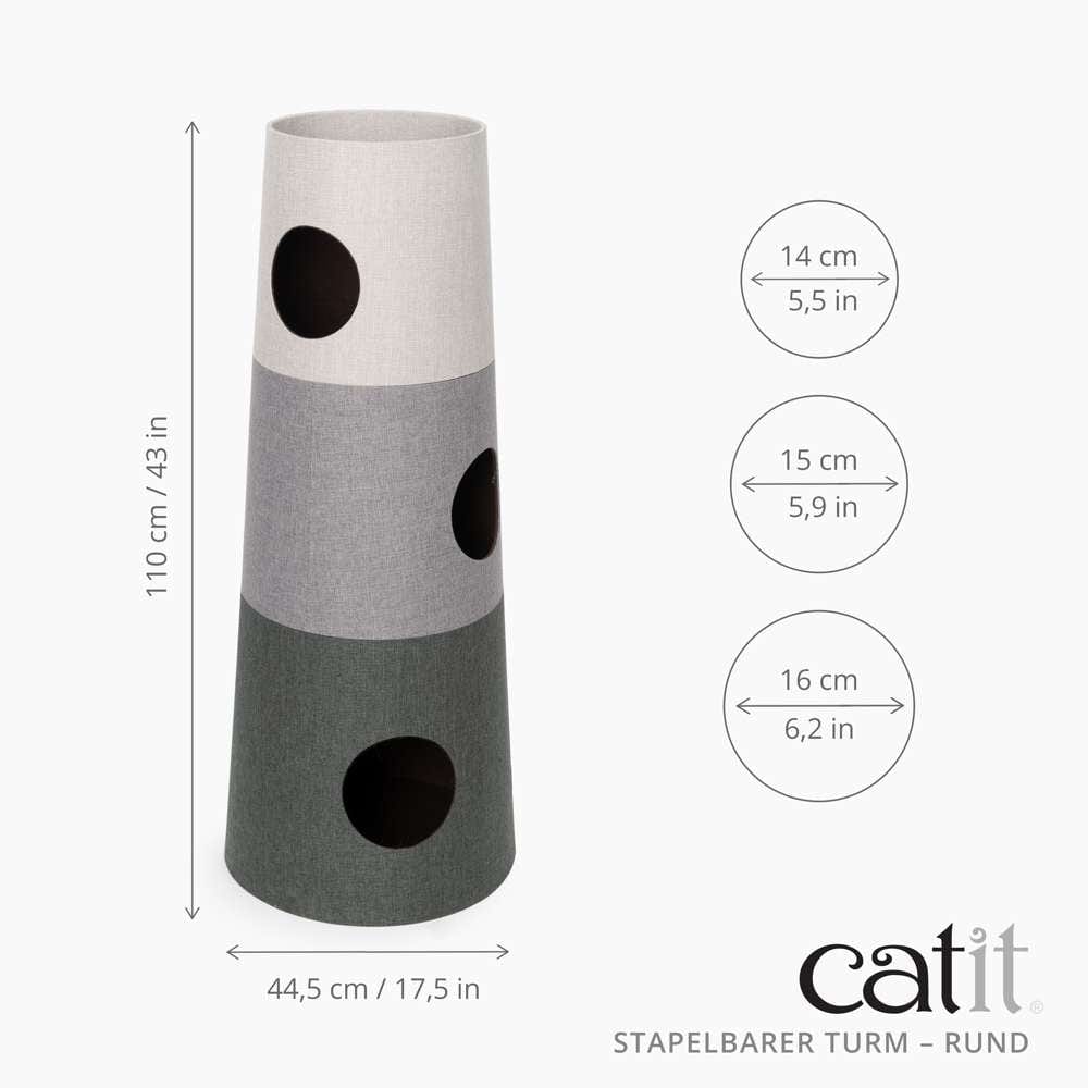Durchmesser des runden Modells: unten 44,5 cm. Höhe: 110 cm