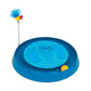 Blaues Katzenspielzeug mit Spielschiene und Katzenminze-Massagestation