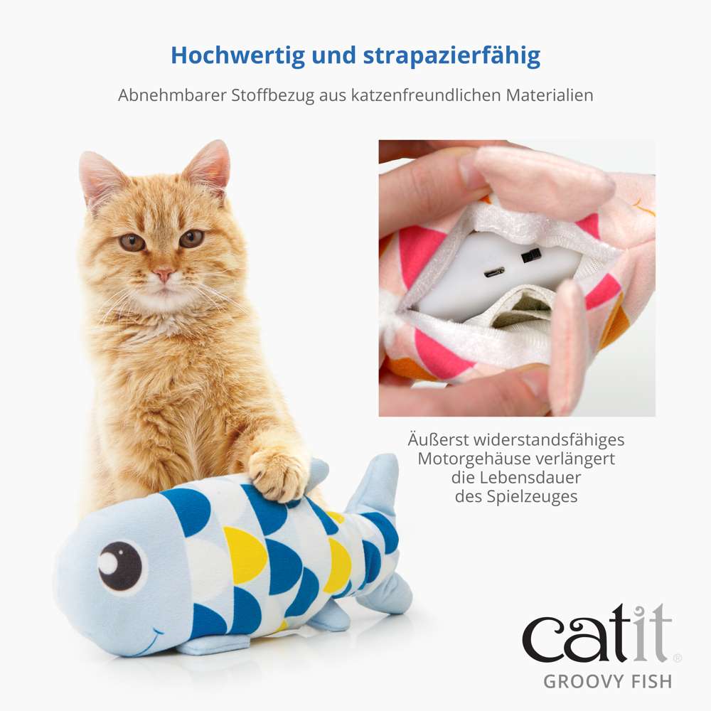 Abnehmbarer Stoffbezug aus katzenfreundlichen Materialien. 