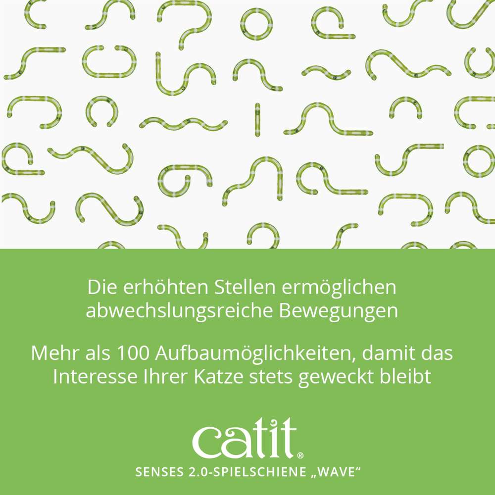 Die erhöhten Stellen ermöglichen abwechslungsreiche Bewegungen. Mehr als 100 Aufbaumöglichkeiten, damit das Interesse Ihrer Katze stets geweckt bleibt.