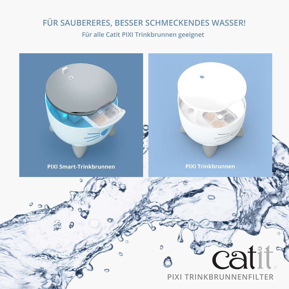Für sauberes, besser schmeckendes Wasser! Für alle Catit PIXI Trinkbrunnen geeignet.