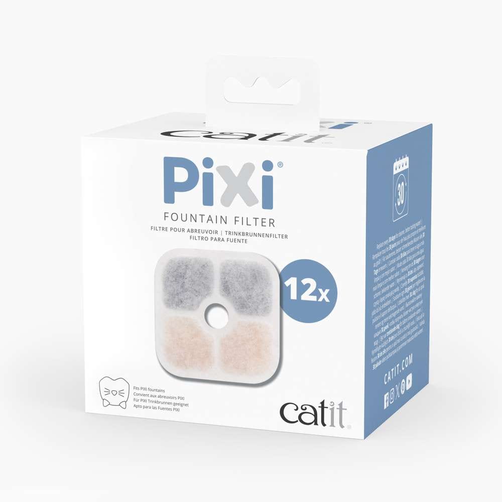 Verpackung des "Catit PIXI Filter für Katzentrinkbrunnen", 12er-Packs