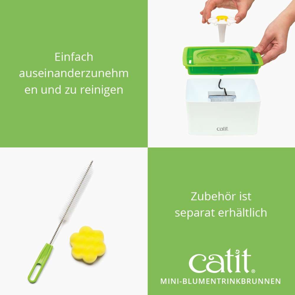 Einfach auseinanderzunehmen und zu reinigen. Zubehör ist separat erhältlich.
