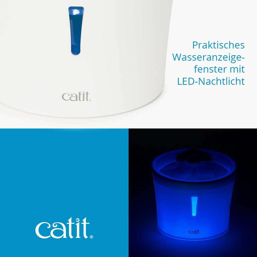 Praktisches Wasseranzeigefenster mit LED-Nachtlicht.