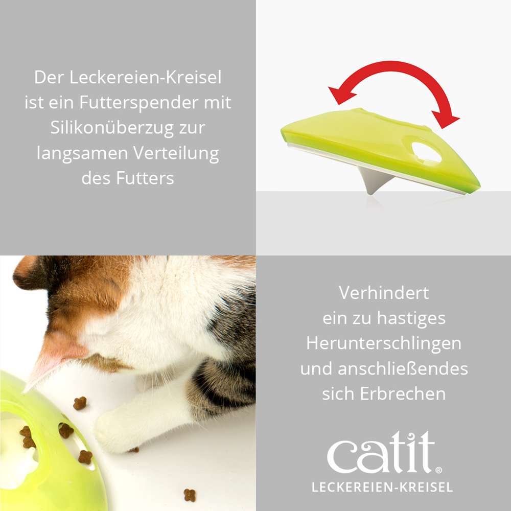 Der Leckereien-Kreise ist ein Futterspender mit Silikonüberzug zur langsamen Verteilung des Futters. Verhindert ein zu hastiges Herunterschlingen und anschließendes sich Erbrechen.