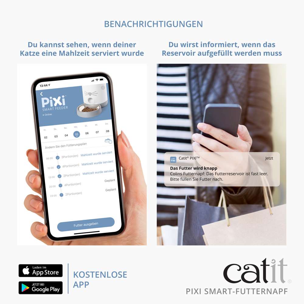 Du wirst informiert, wenn das Reservoir aufgefüllt werden muss.