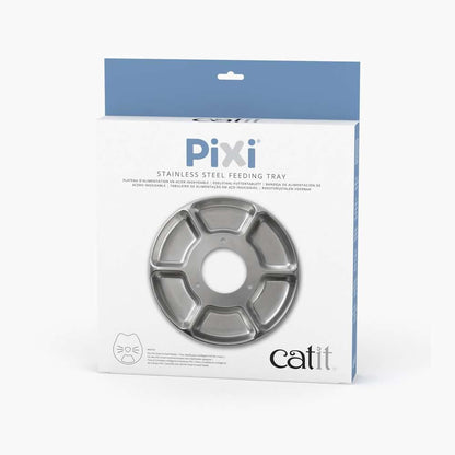 Verpackung von der Catit PIXI Edelstahl-Futterschale für den Catit PIXI Smart-Futterautomaten mit 6 Mahlzeiten