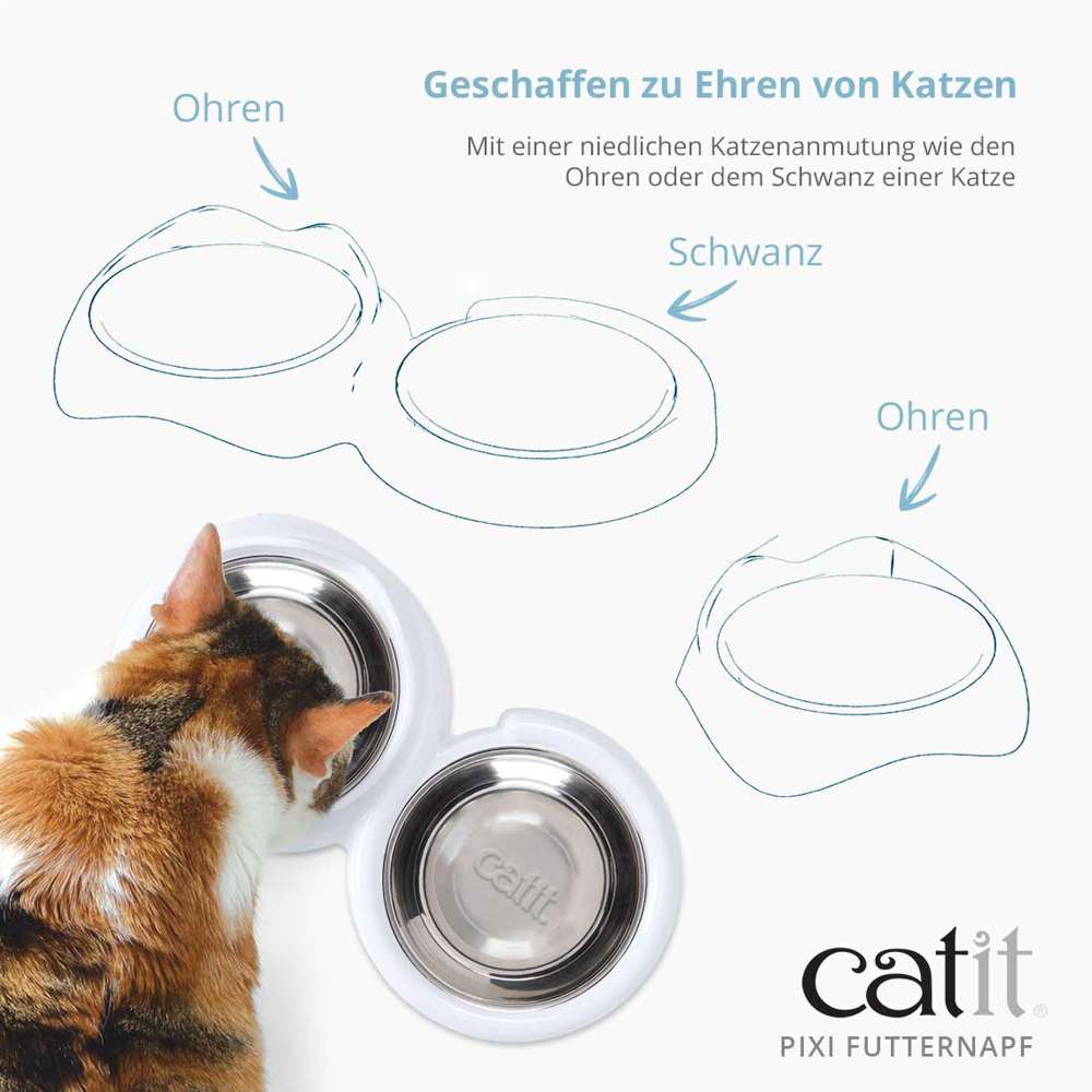 Mit einer niedlichen Katzenanmutung wie den Ohren oder dem Schwanz einer Katze.