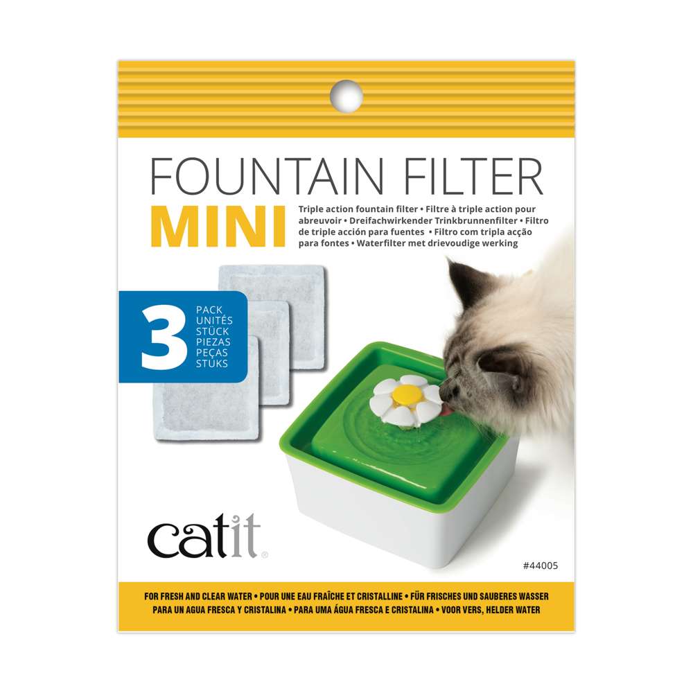 Verpackung der Filters für den Mini-Trinkbrunnen
