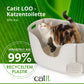 Catit LOO - Katzentoilette BPA-frei, hergestellt aus 99% recyceltem Plastik, Katze in Toilette.