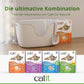 Die ultimative Kombination mit der Katzenstreu von Catit Go Natural!, Toilette und Streupackungen.