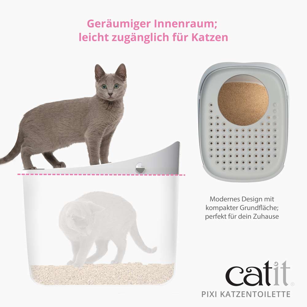 Geräumiger Innenraum, leicht zugänglich für Katzen