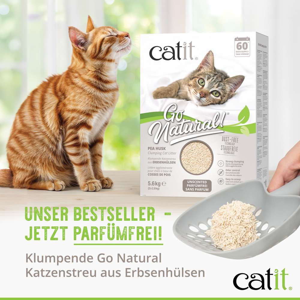 Catit Go Natural! Klumpendes Katzenstreu aus Erbsenhülsen