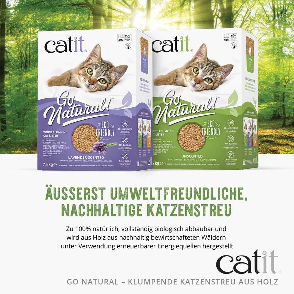 Zu 100 % natürlich, vollständig biologisch abbaubar und wird aus Holz aus nachhaltig bewirtschafteten Wäldern unter Verwendung erneuerbarer Energiequellen hergestellt.
