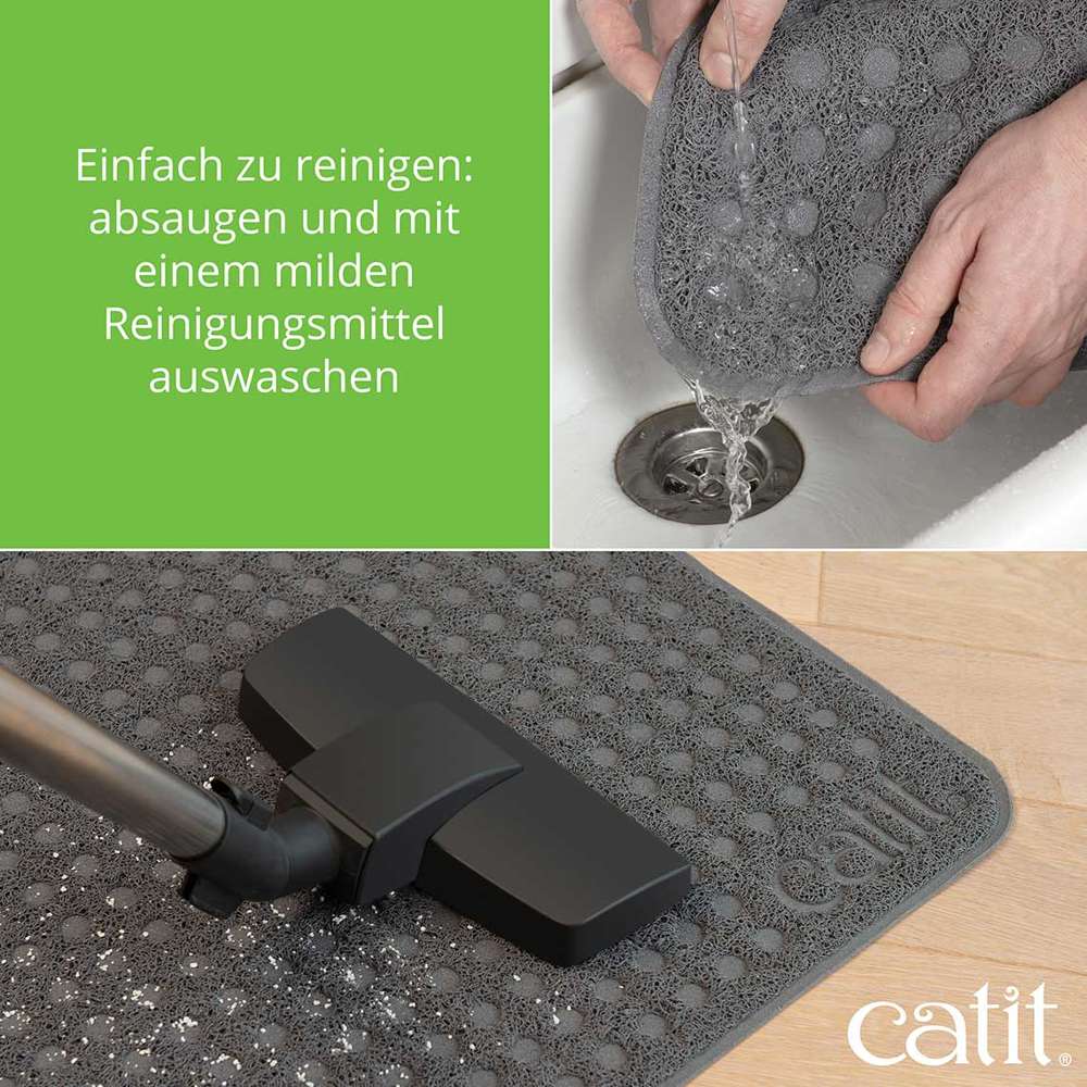 Einfach zu reinigen: absaugen und mit einem milden Reinigungsmittel auswaschen.