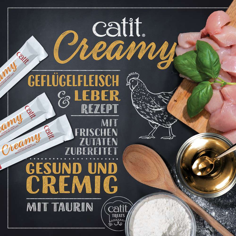 Geflügelfleisch & Leber: mit frischen Zutaten zubereitet. Gesund und cremig. Mit Taurin.