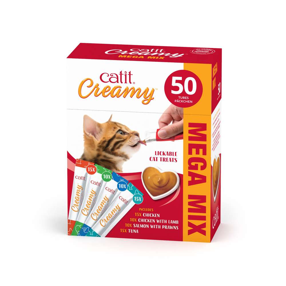 Verpackung von Catit Creamy 50er-Pack Mega-Mix