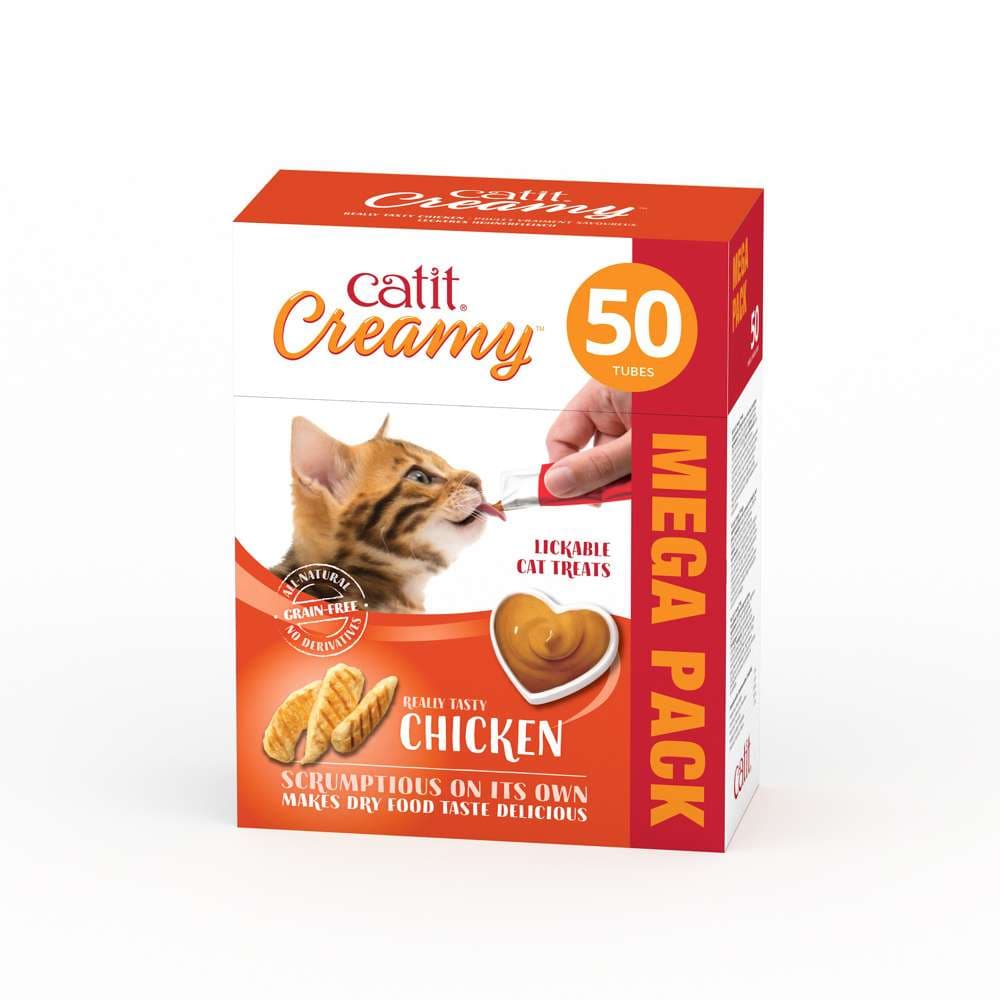Verpackung vom Catit Creamy 50er-Pack Huhn