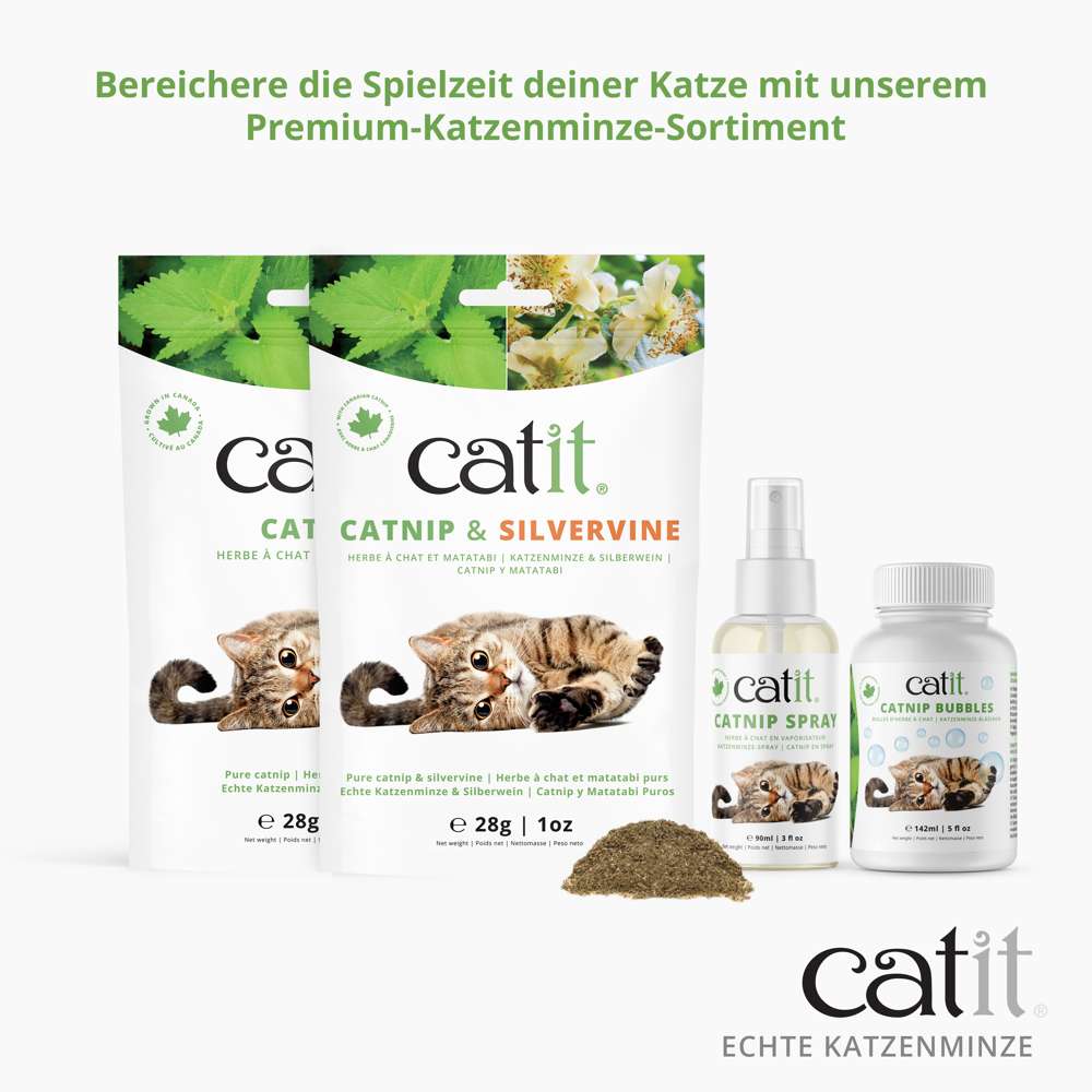 Mehrere Verpackungen mit Katzenminze.