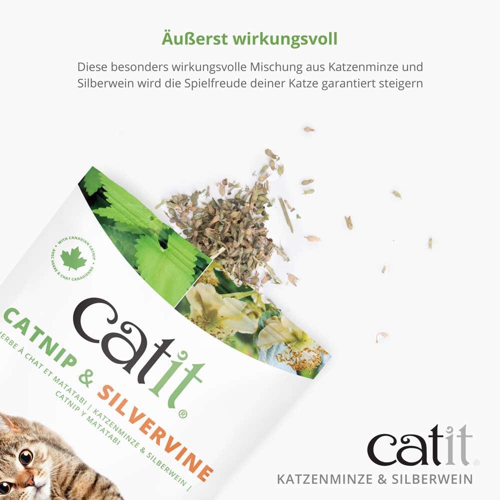 Diese besonders wirkungsvolle Mischung aus Katzenminze und Silberwein wird die Spielfreude deiner Katze garantiert steigern.