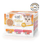 Verpackung des 12er-Packs vom Catit Cuisine Fillet, Huhn. Geprüfte Qualität von futtertester.de: GUT+