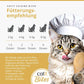Fütterungsempfehlung: Für Katzen bis 2 kg: 1,5 Dosen, bis 4 kg: 2 Dosen, bis 6 kg: 3 Dosen, bis 8 kg: 4 Dosen. Frisches Trinkwasser sollte zu jeder Zeit zur Verfügung stehen.