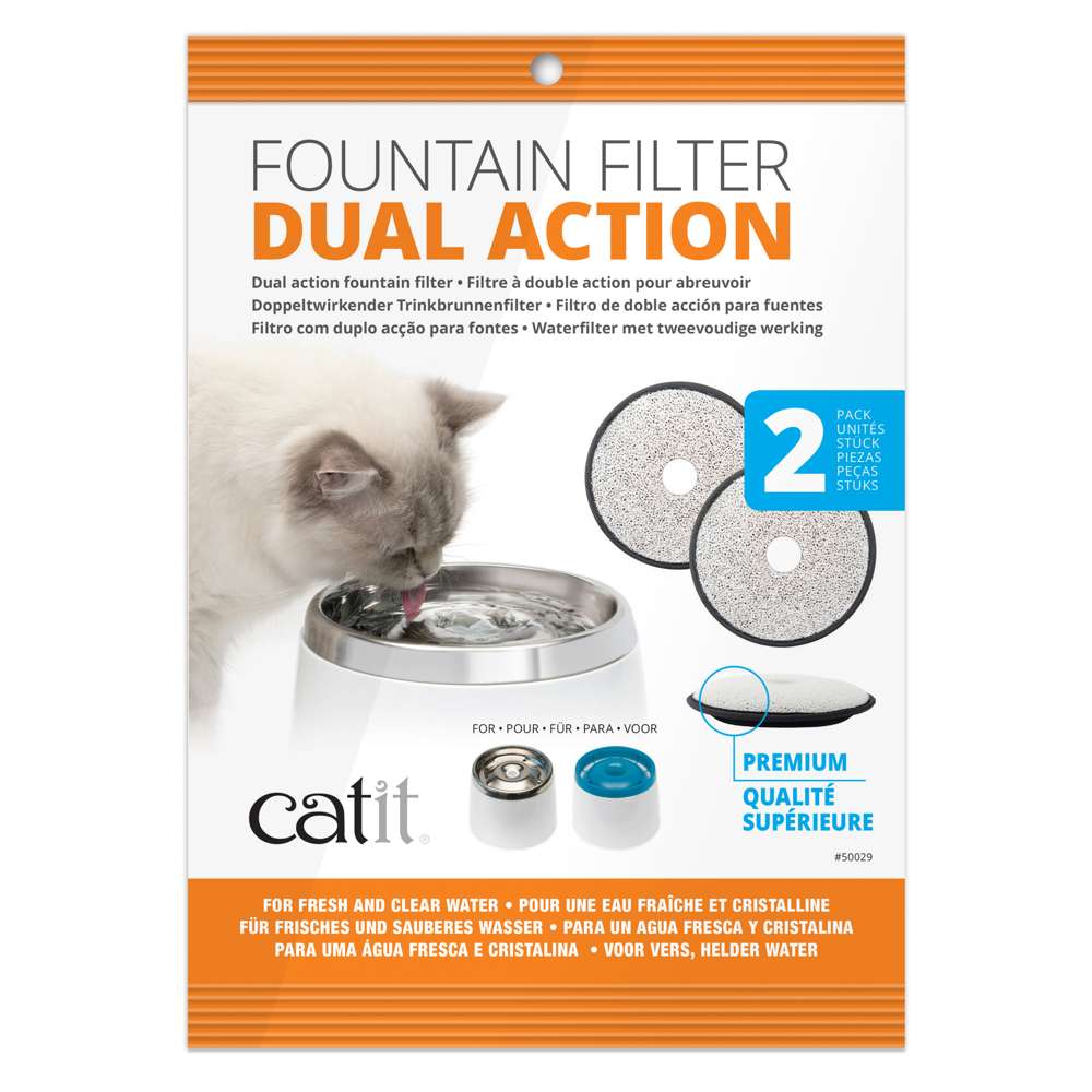 Verpackung vom "Catit Doppeltwirkender Trinkbrunnen Filter, 2 Stück"