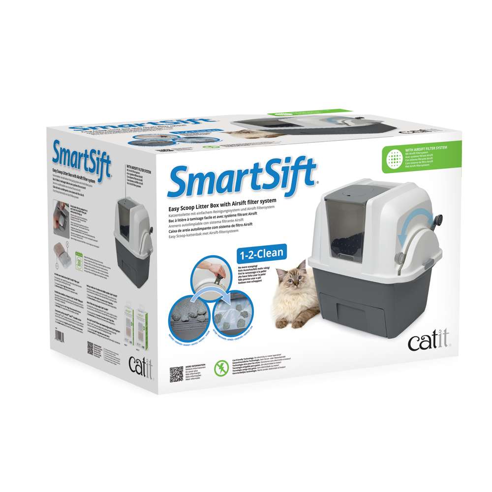 Verpackung der Katzentoilette Catit Smartsift.