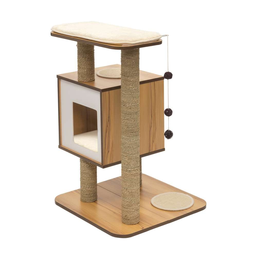 Aufgebauter Kratzbaum Catit Vesper Base, Walnuss