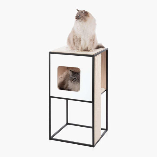 Mehrere Katzen befinden sich auf einem "Catit Vesper Patio, klein"