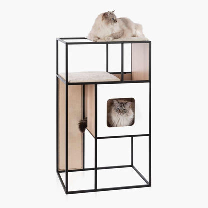Zwei Katzen befinden sich auf "Catit Vesper Patio, groß"